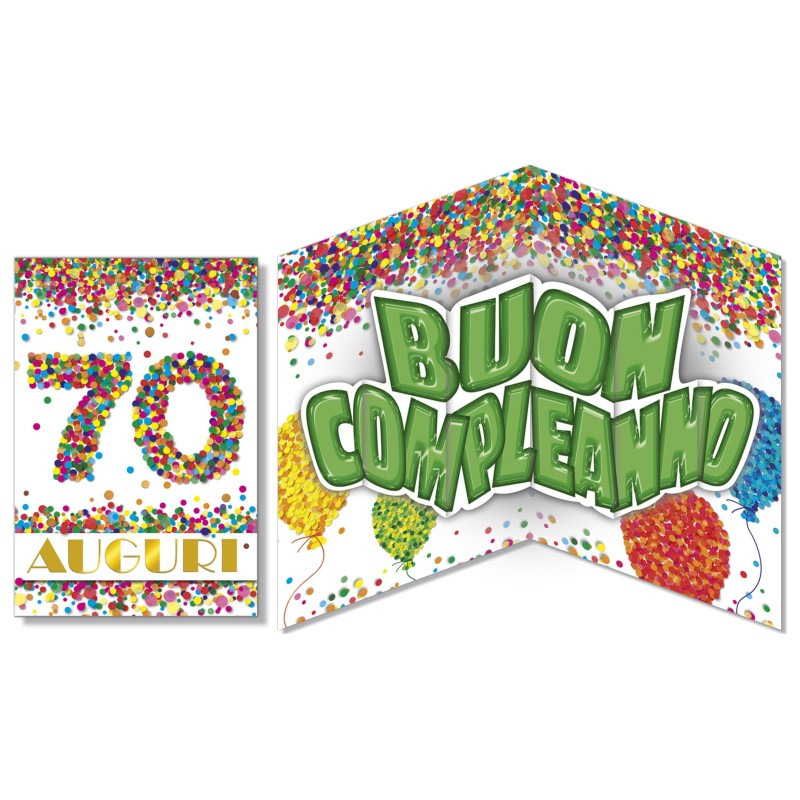 Cromo biglietti d'auguri Pop Up 70, 6 pezzi – NU9854