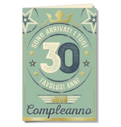 Cromo biglietti d'auguri Numeri 30, 6 pezzi – NU9857