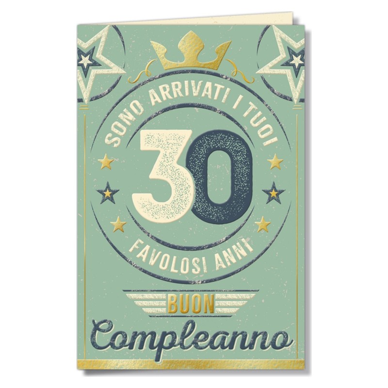 Cromo biglietti d'auguri Numeri 30, 6 pezzi – NU9857 Cromo biglietti d'auguri Numeri 30, 6 pezzi – NU9857