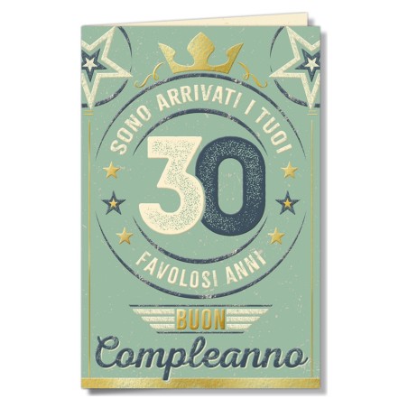 Cromo biglietti d'auguri Numeri 30, 6 pezzi – NU9857