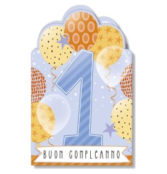 Cromo biglietti d'auguri Numero 1 lui, 6 pezzi – NU9016
