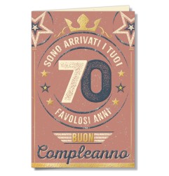 Cromo biglietti d'auguri Numeri 70, 6 pezzi – NU9861
