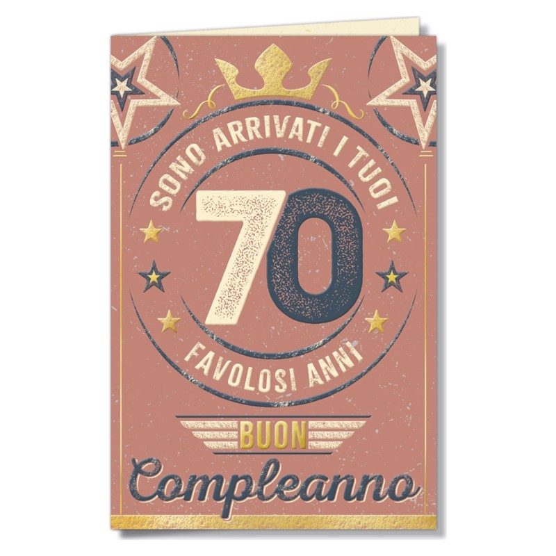 Cromo biglietti d'auguri Numeri 70, 6 pezzi – NU9861 Cromo biglietti d'auguri Numeri 70, 6 pezzi – NU9861