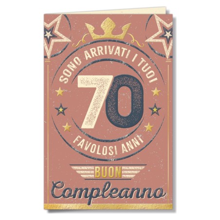 Cromo biglietti d'auguri Numeri 70, 6 pezzi – NU9861