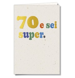 Cromo biglietti d'auguri Numeri 70, 6 pezzi – NU9869
