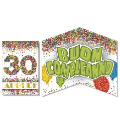 Cromo biglietti d'auguri Pop Up 30, 6 pezzi – NU9850