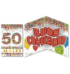 Cromo biglietti d'auguri Pop Up 50, 6 pezzi – NU9852