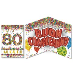 Cromo biglietti d'auguri Pop Up 80, 6 pezzi – NU9855