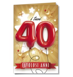 Cromo biglietti d'auguri Numeri 40, 6 pezzi – NU9872