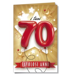 Cromo biglietti d'auguri Numeri 70, 6 pezzi – NU9875