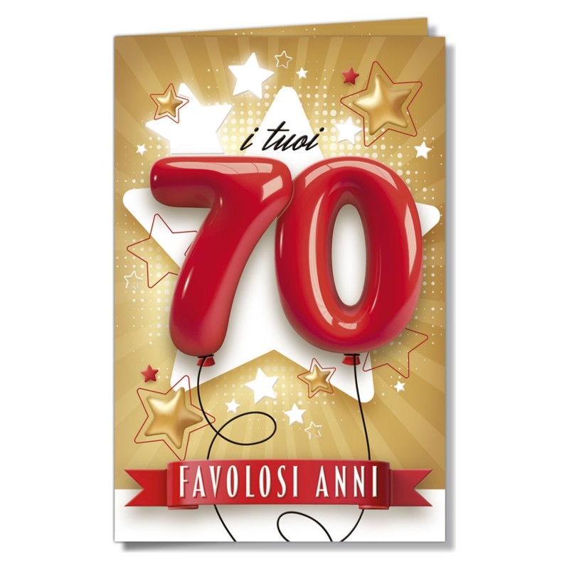 Cromo biglietti d'auguri Numeri 70, 6 pezzi – NU9875 Cromo biglietti d'auguri Numeri 70, 6 pezzi – NU9875