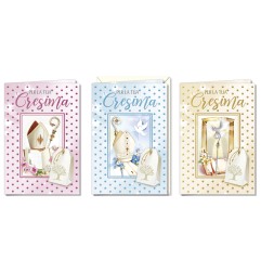 Cromo biglietti d'auguri Cresima, 12 pezzi in 3 soggetti – CR8919