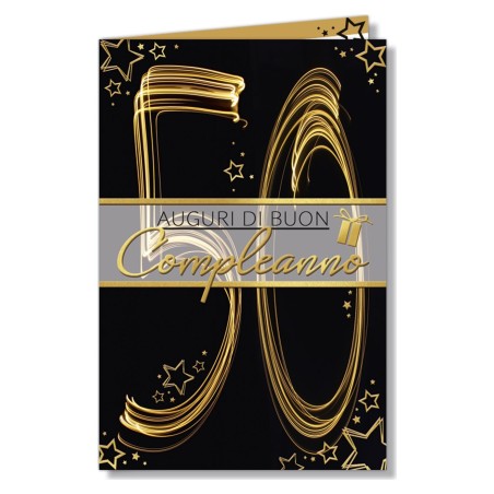 Cromo biglietti d'auguri Numeri 50, 6 pezzi – NU9879