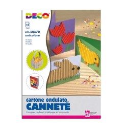 CWR cartoncino ondulato cannete 50x70 cm giallo, 10 pezzi – 2206/4