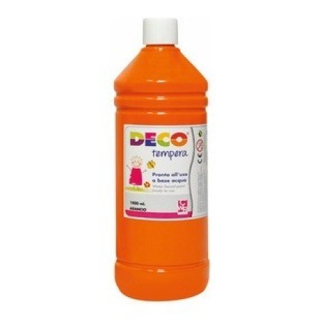 CWR DECO tempera pronta in flacone 1000 ml, colore arancio – 08808/17
