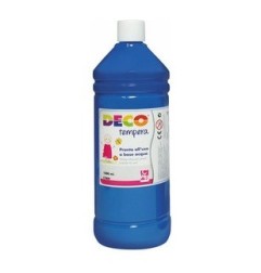 CWR DECO tempera pronta in flacone 1000 ml, colore blu ciano – 08808/21