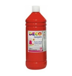 CWR DECO tempera pronta in flacone 1000 ml, colore rosso scarlatto – 08808/08