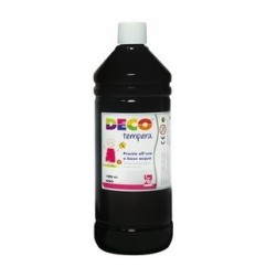 CWR DECO tempera pronta in flacone 1000 ml, colore nero – 08808/02