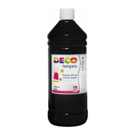 CWR DECO tempera pronta in flacone 1000 ml, colore nero – 08808/02