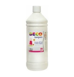 CWR DECO tempera pronta in flacone 1000 ml, colore bianco – 08808/01