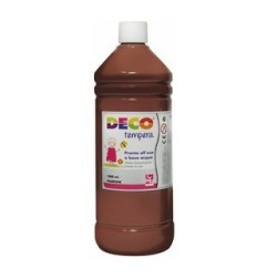 CWR DECO tempera pronta in flacone 1000 ml, colore marrone – 08808/28