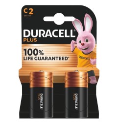 Duracell Plus pile mezzatorcia C alcaline 1,5 V MN1400 LR14 – confezione 2 pezzi
