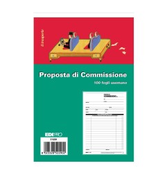 Blocco copia commissione 100 fogli uso mano 23x15 Edipro - E5229