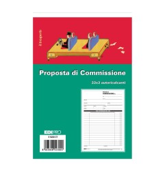 Blocco copia commissione 33x3 autoricalcante 23x15 (33 moduli in 3 copie) Edipro - E5230CT