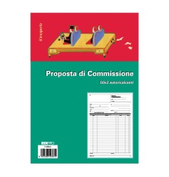 Blocco copia commissione 50x2 autoricalcante 30x21 (50 moduli in 2 copie) Edipro - E5236A