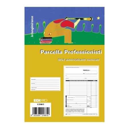 50 fogli Blocco fattura, parcella professionisti Edipro - E2166C