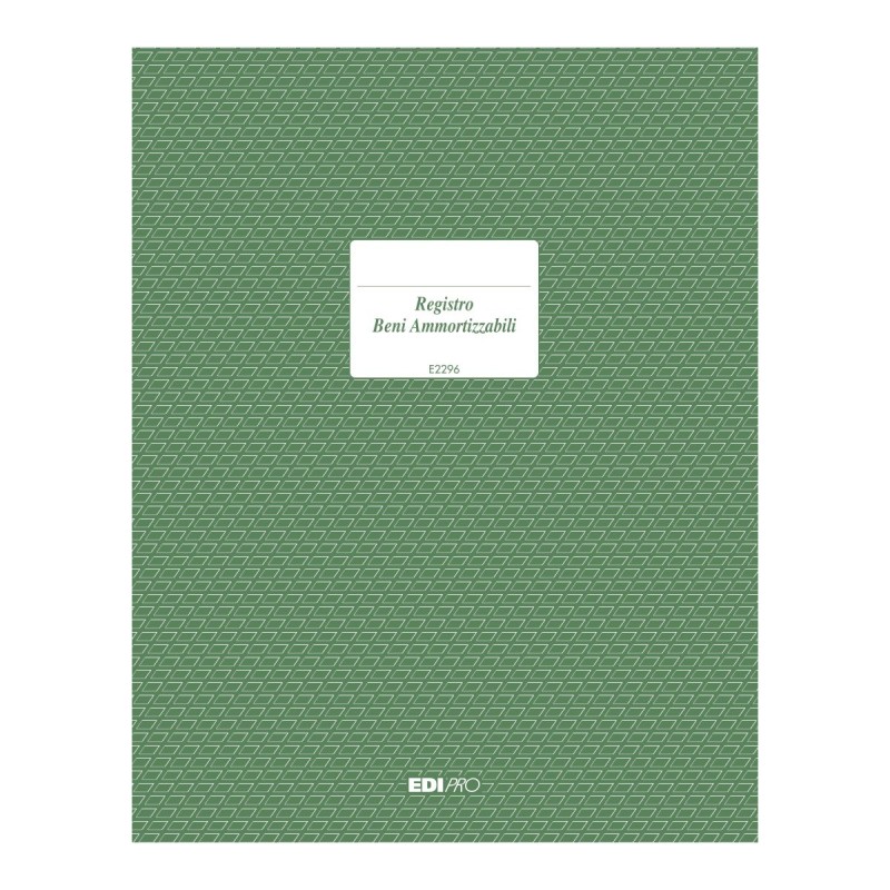 Registro cespiti ammortizzabili 45 pagine numerate Edipro - E2296 Registro cespiti ammortizzabili 45 pagine numerate Edipro - E2296