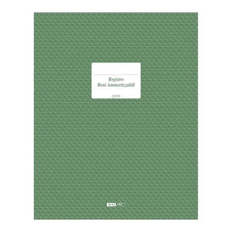 Registro cespiti ammortizzabili 93 pagine numerate 94 pagine Edipro - E2299