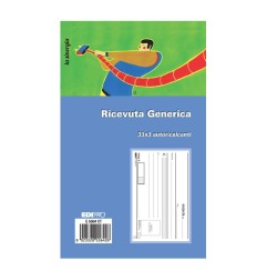 Blocco ricevuta generica 33x3 autoricalcante 9,9x17 (33 moduli in 3 copie) Edipro - E5564CT
