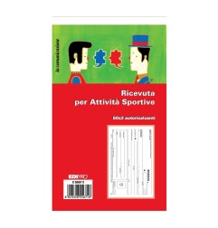 Blocco ricevuta di pagamento attività sportive 50x2 autoricalcante (50 moduli in 2 copie) Edipro - E5567C