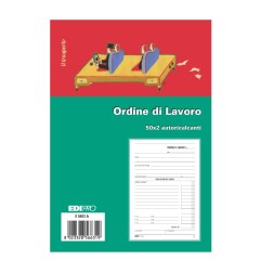 Blocco ordine di lavoro - interventi a domicilio 50x2 autoricalcante (50 moduli in 2 copie) Edipro - E5663A