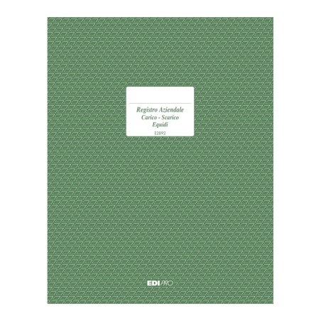 Registro carico/scarico equidi 23 pagine numerate Edipro - E2892