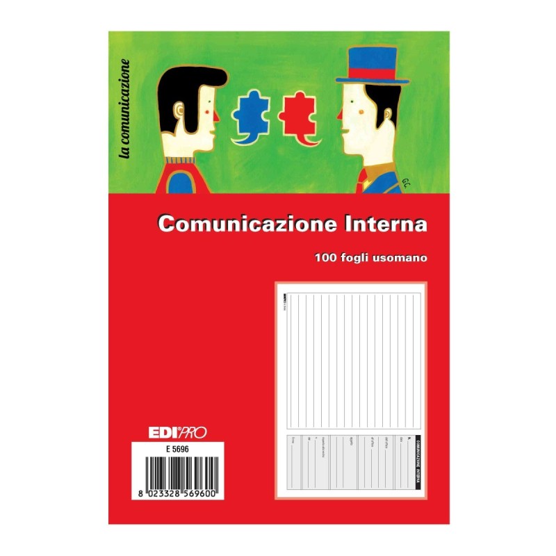 Blocco comunicazione interna 100 fogli uso mano Edipro - E5696 Blocco comunicazione interna 100 fogli uso mano Edipro - E5696