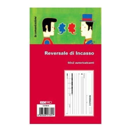 Blocco reversale di incasso 50x2 autoricalcante (50 moduli in 2 copie) Edipro - E5733A
