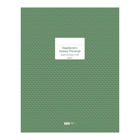 Registro carico/scarico stupefacenti e sostanze psicotrope Edipro - E2899