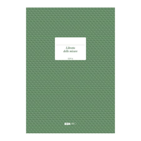 Registro libretto delle misure 47 pagine numerate Edipro - E2916