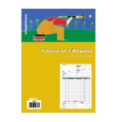 Blocco fattura 1 aliquota 50x2 autoricalcante 30x21 (50 moduli in 2 copie) Edipro - E5283A