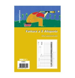 Blocco fattura 3 aliquote 50x2 autoricalcante (50 moduli in 2 copie) Edipro - E5289A