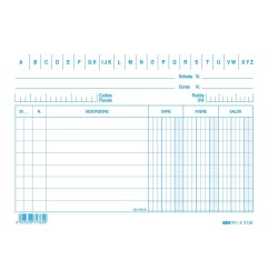 Schede dare - avere - saldo blu, 100 pezzi 10,5x15 Edipro - E3136