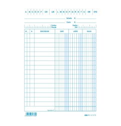 100 schede dare/avere/saldo, 17x12cm, Blu Edipro - E3173