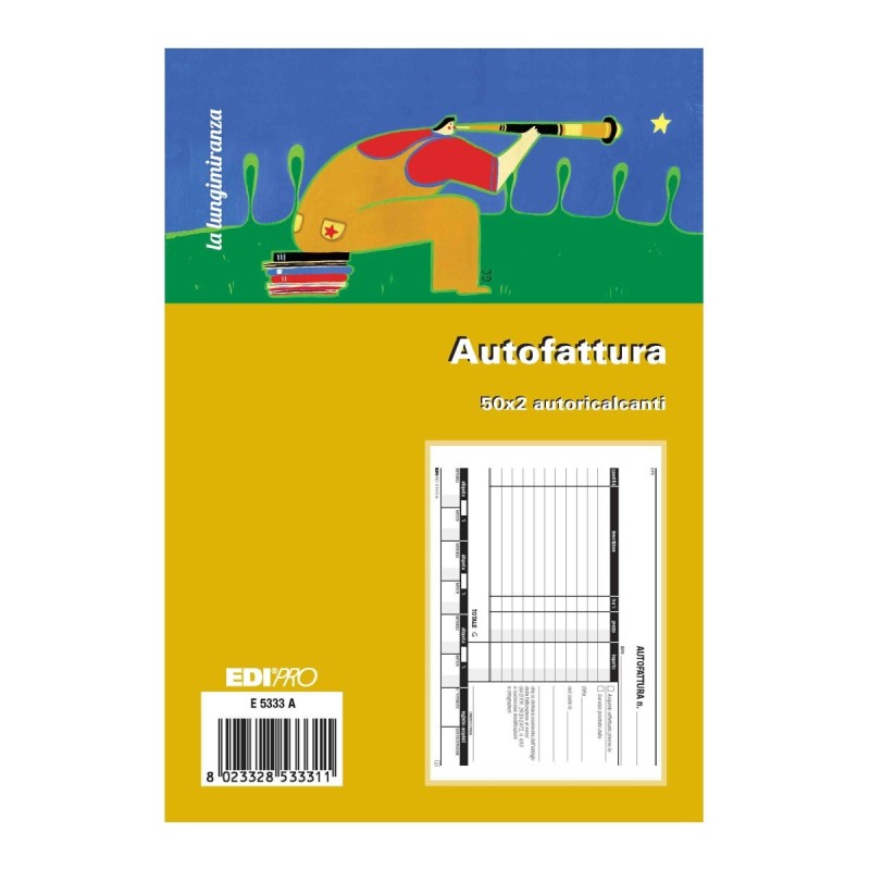 Blocco autofattura 50x2 autoricalcante 15x23 cm (50 moduli in 2 copie) Edipro - E5333A Blocco autofattura 50x2 autoricalcante 15x23 cm (50 moduli in 2 copie) Edipro - E5333A