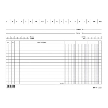 Scheda Archivio 15x21 3 Colonne 100 Pezzi blu Edipro - E3259