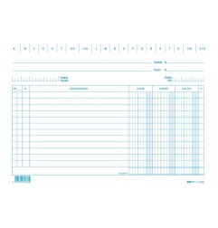 100 schede dare/avere/saldo di colore blu 15x21 Edipro - E3266