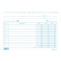 100 schede dare/avere/saldo di colore blu 15x21 Edipro - E3266