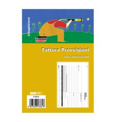 Blocco fattura provvigioni 50x2 autoricalcante (50 moduli in 2 copie) Edipro - E5336A