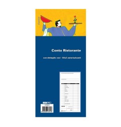 Blocco conto ristorante con dettaglio voci 50x2 autoricalcante (50 moduli in 2 copie) Edipro - E5343C